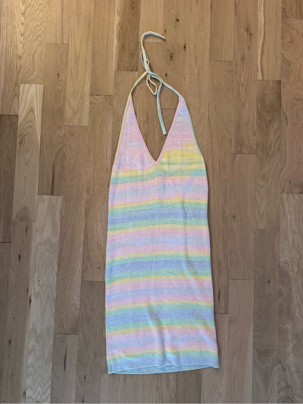 wild fable Pastel Striped Halter Knit Dress